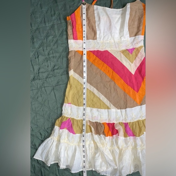FREE PEOPLE "Taste The Rainbow" Dress - Tropical Punch Combo- Size 6, EUC - Picture 8 of 15